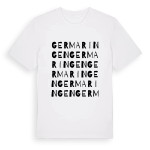 Germaringen ordlek t-shirt – ekologisk bomull t-shirt från Pinshirt