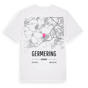 Germering karta t-shirt – ekologisk bomull t-shirt från Pinshirt