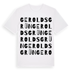 Geroldsgrün ordlek t-shirt – ekologisk bomull t-shirt från Pinshirt