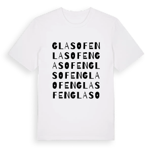 Glasofen ordlek t-shirt – ekologisk bomull t-shirt från Pinshirt
