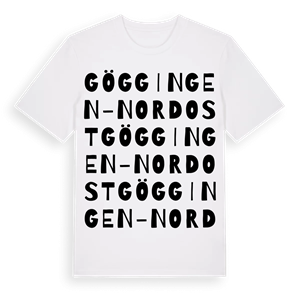 Göggingen-Nordost ordlek t-shirt – ekologisk bomull t-shirt från Pinshirt