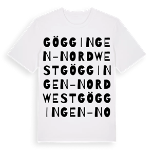 Göggingen-Nordwest ordlek t-shirt – ekologisk bomull t-shirt från Pinshirt