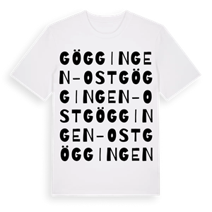 Göggingen-Ost ordlek t-shirt – ekologisk bomull t-shirt från Pinshirt