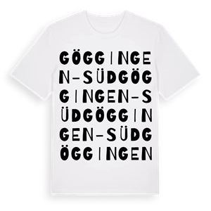 Göggingen-Süd ordlek t-shirt – ekologisk bomull t-shirt från Pinshirt
