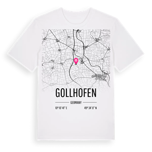 Gollhofen karta t-shirt – ekologisk bomull t-shirt från Pinshirt