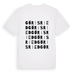 Görisried ordlek t-shirt – ekologisk bomull t-shirt från Pinshirt