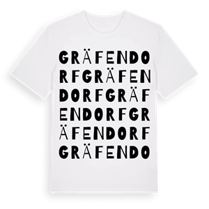 Gräfendorf ordlek t-shirt – ekologisk bomull t-shirt från Pinshirt