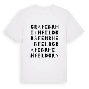 Grafenrheinfeld ordlek t-shirt – ekologisk bomull t-shirt från Pinshirt