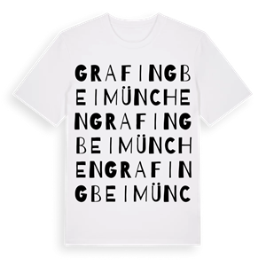 Grafing bei München ordlek t-shirt – ekologisk bomull t-shirt från Pinshirt