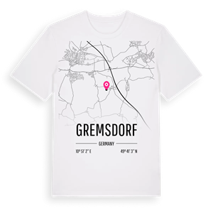 Gremsdorf karta t-shirt – ekologisk bomull t-shirt från Pinshirt
