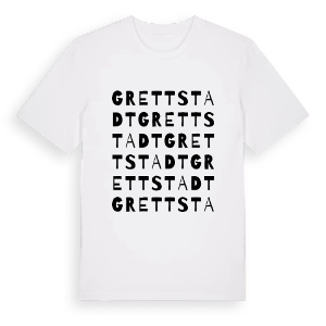 Grettstadt ordlek t-shirt – ekologisk bomull t-shirt från Pinshirt