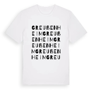 Greußenheim ordlek t-shirt – ekologisk bomull t-shirt från Pinshirt