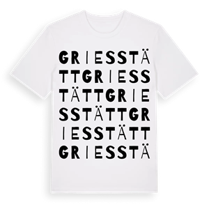 Griesstätt ordlek t-shirt – ekologisk bomull t-shirt från Pinshirt