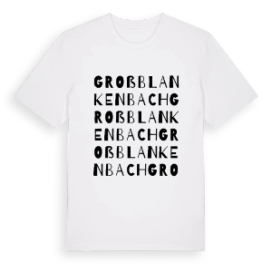 Großblankenbach ordlek t-shirt – ekologisk bomull t-shirt från Pinshirt