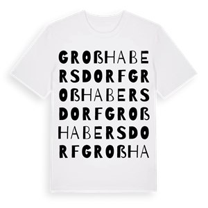 Großhabersdorf ordlek t-shirt – ekologisk bomull t-shirt från Pinshirt