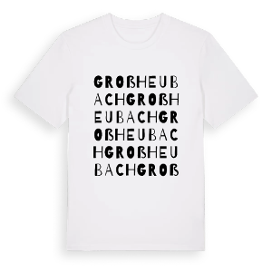 Großheubach ordlek t-shirt – ekologisk bomull t-shirt från Pinshirt