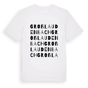 Großlaudenbach ordlek t-shirt – ekologisk bomull t-shirt från Pinshirt