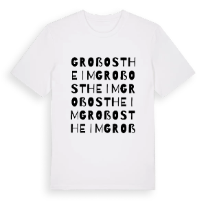 Großostheim ordlek t-shirt – ekologisk bomull t-shirt från Pinshirt
