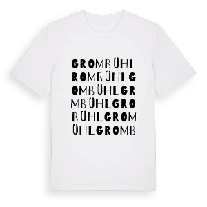 Grombühl ordlek t-shirt – ekologisk bomull t-shirt från Pinshirt