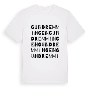Gundremmingen ordlek t-shirt – ekologisk bomull t-shirt från Pinshirt