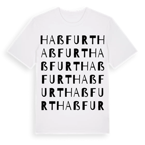 Haßfurt ordlek t-shirt – ekologisk bomull t-shirt från Pinshirt