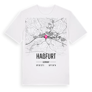 Haßfurt karta t-shirt – ekologisk bomull t-shirt från Pinshirt