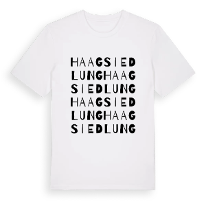 Haagsiedlung ordlek t-shirt – ekologisk bomull t-shirt från Pinshirt