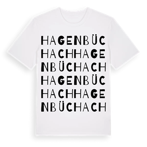 Hagenbüchach ordlek t-shirt – ekologisk bomull t-shirt från Pinshirt