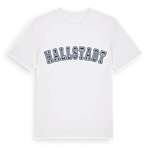 Hallstadt college t-shirt – ekologisk bomull t-shirt från Pinshirt