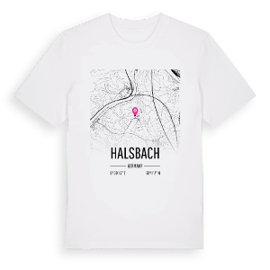 Halsbach karta t-shirt – ekologisk bomull t-shirt från Pinshirt