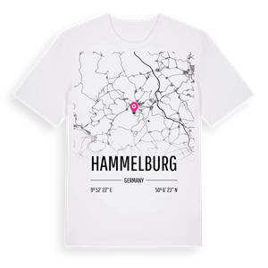 Hammelburg karta t-shirt – ekologisk bomull t-shirt från Pinshirt