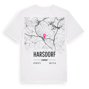Harsdorf karta t-shirt – ekologisk bomull t-shirt från Pinshirt