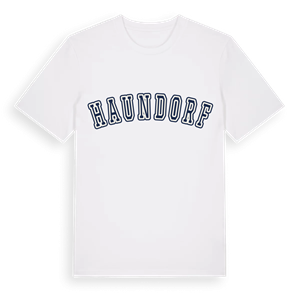 Haundorf college t-shirt – ekologisk bomull t-shirt från Pinshirt