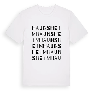Haunsheim ordlek t-shirt – ekologisk bomull t-shirt från Pinshirt