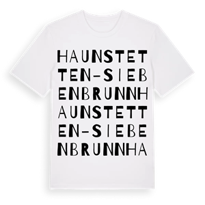 Haunstetten-Siebenbrunn ordlek t-shirt – ekologisk bomull t-shirt från Pinshirt