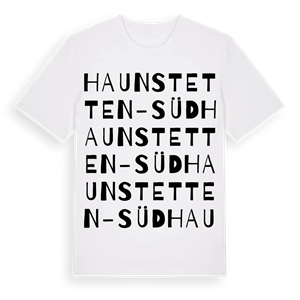 Haunstetten-Süd ordlek t-shirt – ekologisk bomull t-shirt från Pinshirt