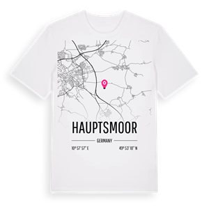 Hauptsmoor karta t-shirt – ekologisk bomull t-shirt från Pinshirt