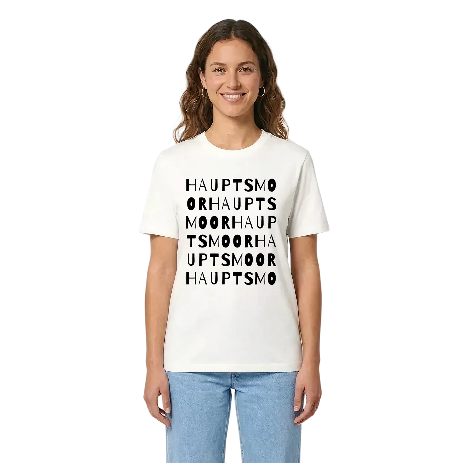 Hauptsmoor ordlek t-shirt – White, i miljö