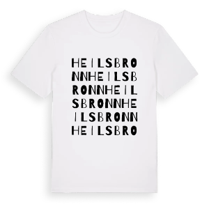 Heilsbronn ordlek t-shirt – ekologisk bomull t-shirt från Pinshirt