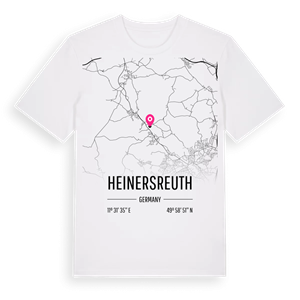 Heinersreuth karta t-shirt – ekologisk bomull t-shirt från Pinshirt