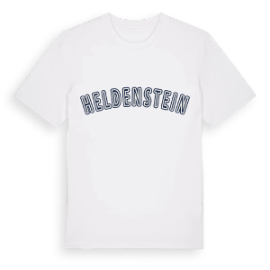 Heldenstein college t-shirt – ekologisk bomull t-shirt från Pinshirt