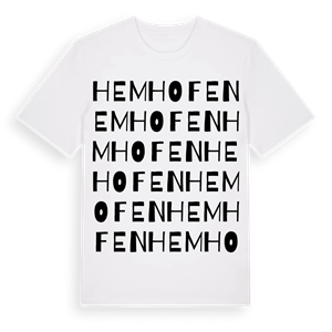 Hemhofen ordlek t-shirt – ekologisk bomull t-shirt från Pinshirt