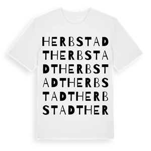 Herbstadt ordlek t-shirt – ekologisk bomull t-shirt från Pinshirt