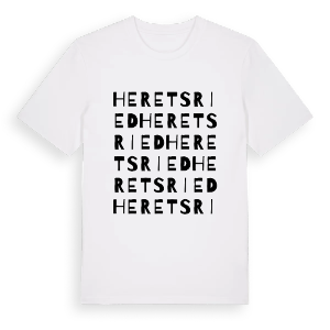 Heretsried ordlek t-shirt – ekologisk bomull t-shirt från Pinshirt