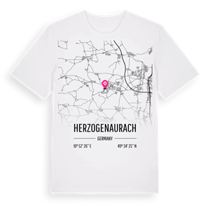 Herzogenaurach karta t-shirt – ekologisk bomull t-shirt från Pinshirt