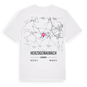 Herzogenaurach karta t-shirt – ekologisk bomull t-shirt från Pinshirt