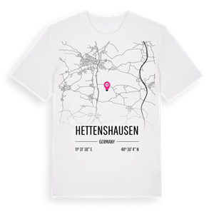 Hettenshausen karta t-shirt – ekologisk bomull t-shirt från Pinshirt