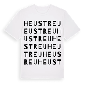 Heustreu ordlek t-shirt – ekologisk bomull t-shirt från Pinshirt