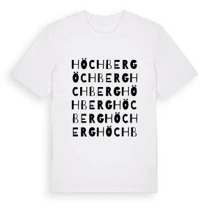 Höchberg ordlek t-shirt – ekologisk bomull t-shirt från Pinshirt
