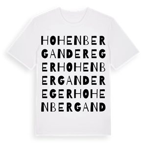 Hohenberg an der Eger ordlek t-shirt – ekologisk bomull t-shirt från Pinshirt